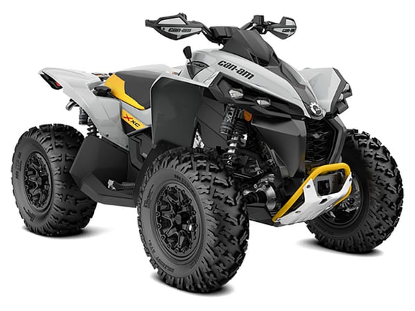 Sport ATV: 2023 Can-Am Renegade X XC 1000R in Striking Yellow parked in showroom