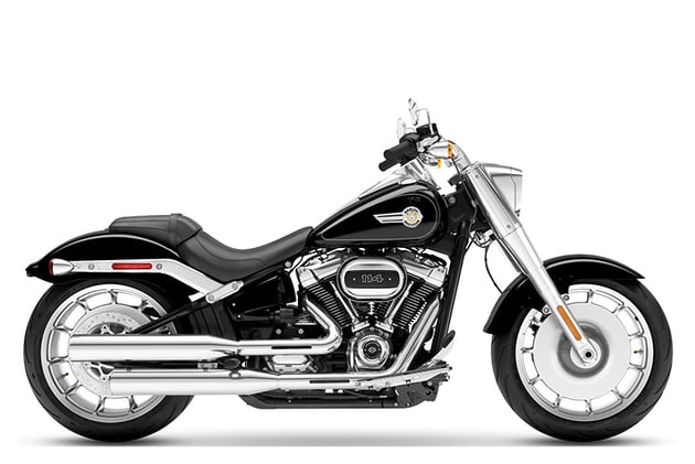 2023 All-Black Harley Davidson Fat Boy 114 Showcased at Harley Davidson Showroom