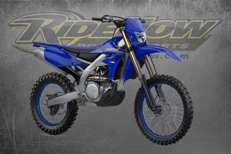 Blue Dirt Bike: Yamaha WR450F at RideNow's Display