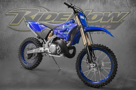 Blue Dirt Bike: Yamaha YZ250X at RideNow's Display