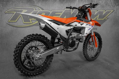 Orange Dirt Bike: KTM 250 SX-F at RideNow's Display