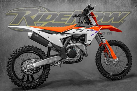 Orange Dirt Bike: KTM 450 SX at RideNow's Display