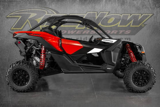 Red Can-Am Maverick X3 MAX RS Turbo R Side by Sides - High-Performance Off-Road Vehicles