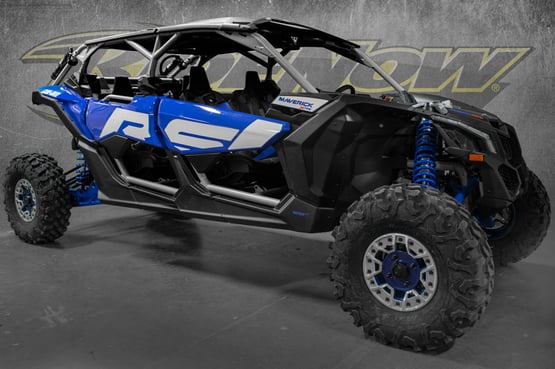 Side by Sides - Blue Can-Am Maverick X3 and Maverick X3 MAX X RS Turbo RR Off-Road Vehicles