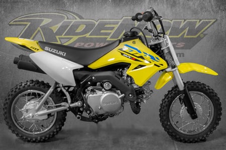 Yellow Suzuki DR-Z50 Kids Dirt Bike, a Vibrant Choice for Young Off-Road Enthusiasts
