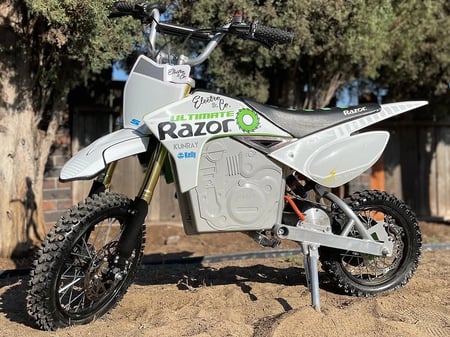 Gray Razor MX500 Dirt Rocket Kids Dirt Bike, Fueling Adventure for Young Off-Road Explorers