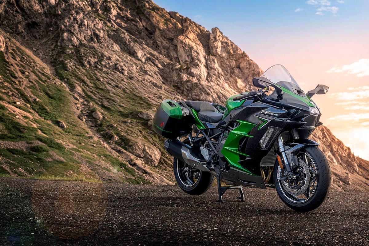 Experience power and style with the Kawasaki H2 SX SE motorcycle