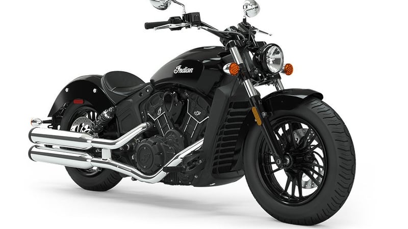 An Indian Scout Sixty featured in all black and chrome details. 